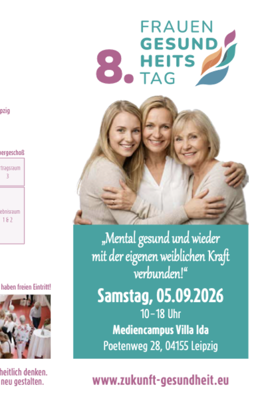 Titelseite des Programm-Flyers zum 8. Frauengesundheitstag